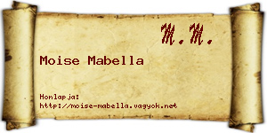 Moise Mabella névjegykártya
